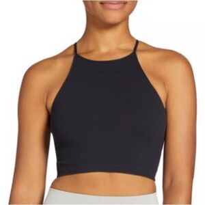 DSG Twitch + Allison Black High Neck Ribbed Sports Bra Tank Top L Large